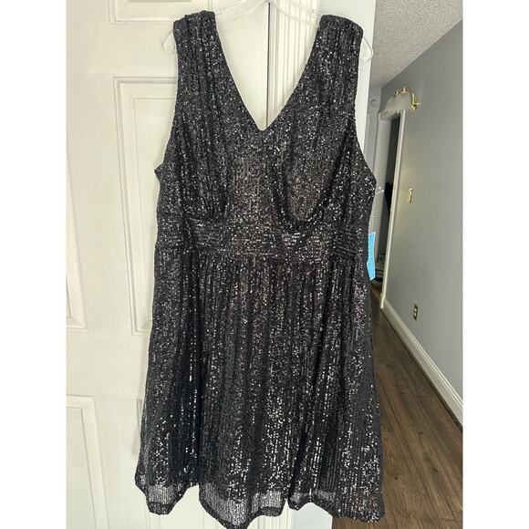 NWT Draper James RSVP Sequin Black Holiday Special Occasion Dress Prom size 20W - Picture 9 of 14